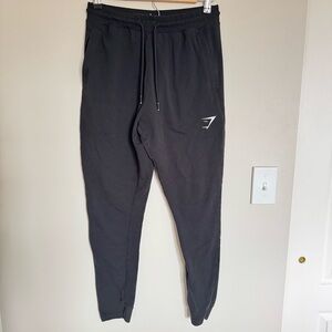 GymShark Womens Athletic Fit Running Training Sweat Pants Fleece Black Size S